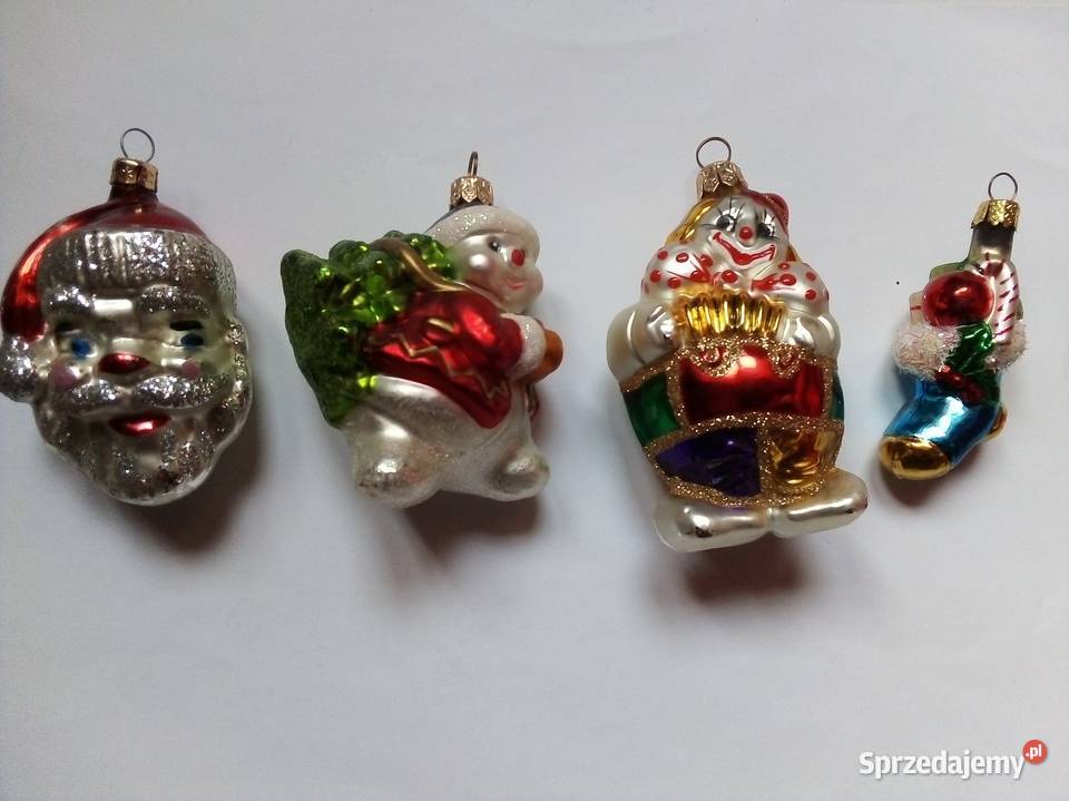 zestaw czterech szklanych bombek vintage Częstochowa