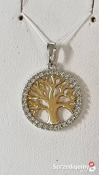 Złota Nowa zawieszka z cyrkoniami wys23mmpr585 Wałcz sprzedam