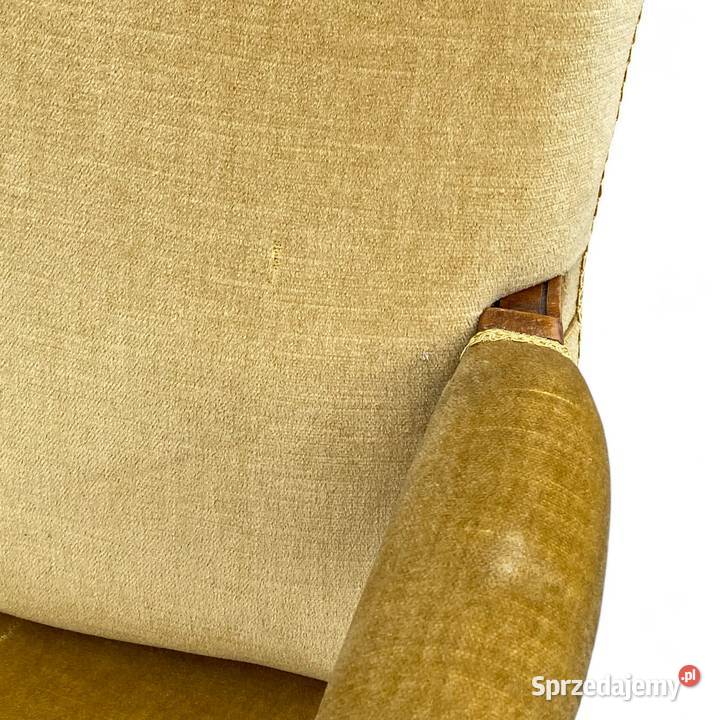 Sofa trzyosobowa w stylu ludwikowskim orzech