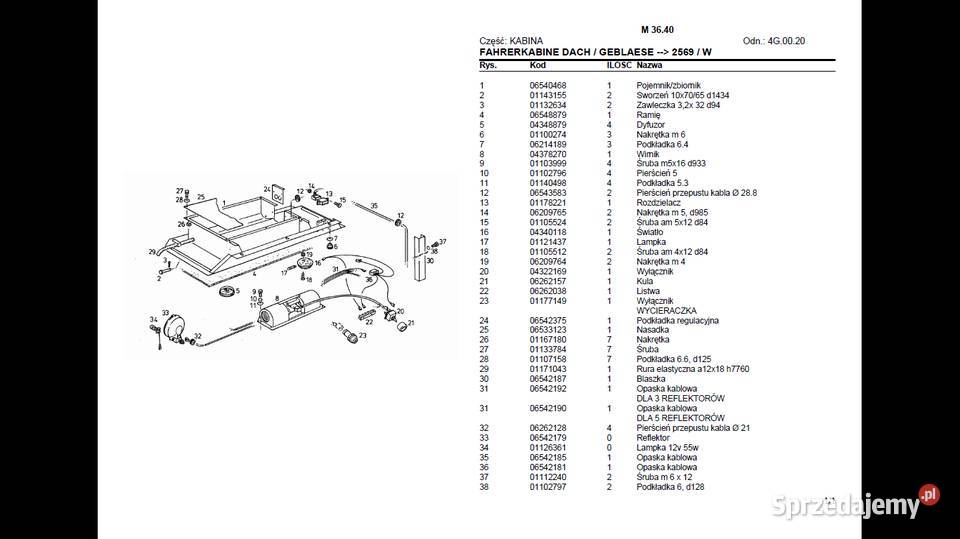 DEUTZ FAHR D 4006 katalog części POLSKU Gdańsk sprzedam