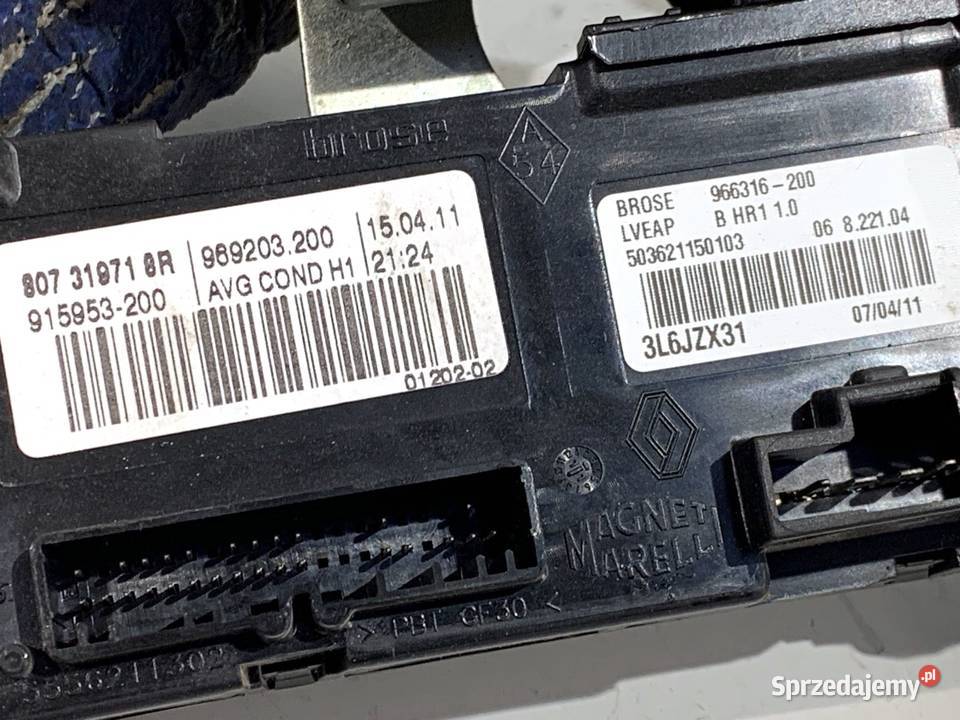 PODNOŚNIK SZYBY LEWY PRZÓD RENAULT GRAND SCENIC