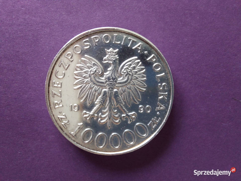 Srebrna moneta Solidarność 1990 Lubin