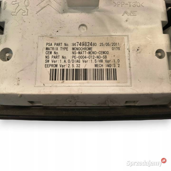 LICZNIK ZEGARY 9676464480 Peugeot 3008 I 5008 I Chełm