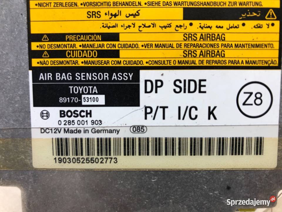 SENSOR AIRBAG LEXUS IS 8917053100 0513 CZUJNIK osobowe Motoryzacja podkarpackie sprzedam