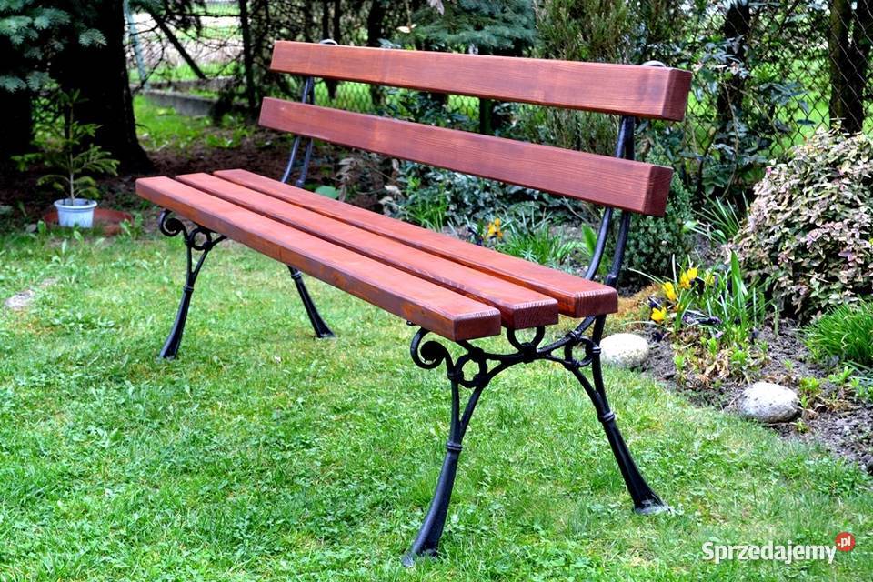 Ławka Parkowa Ogrodowa Żeliwna Miejska z Rębowo