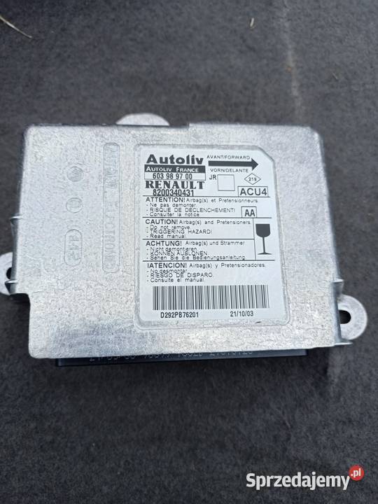 moduł sterownik airbag renault 8200340431
