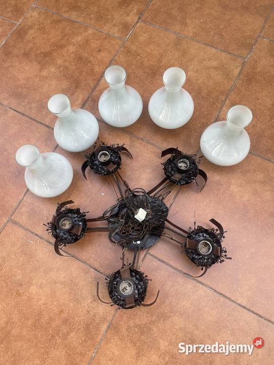Lampa antyk szklane zdejmowane klosze Ostrzeszów sprzedam