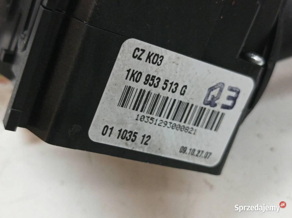PRZEŁĄCZNIK ZESPOLONY TAŚMA AIR BAG 1K0959653C Panele sterowania, przełączniki sprzedam