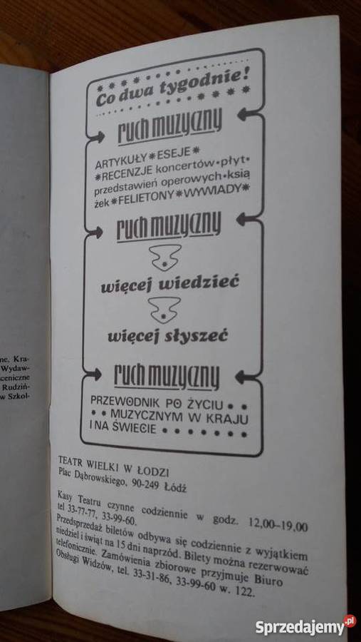 PRL Halka Moniuszko Teatr Wielki Program 1985 Sieradz sprzedam