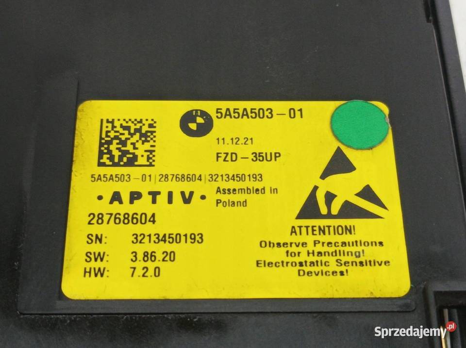LAMPKA PODSUFITKI CZARNA 5A5A50301 Bmw Seria 5 świętokrzyskie