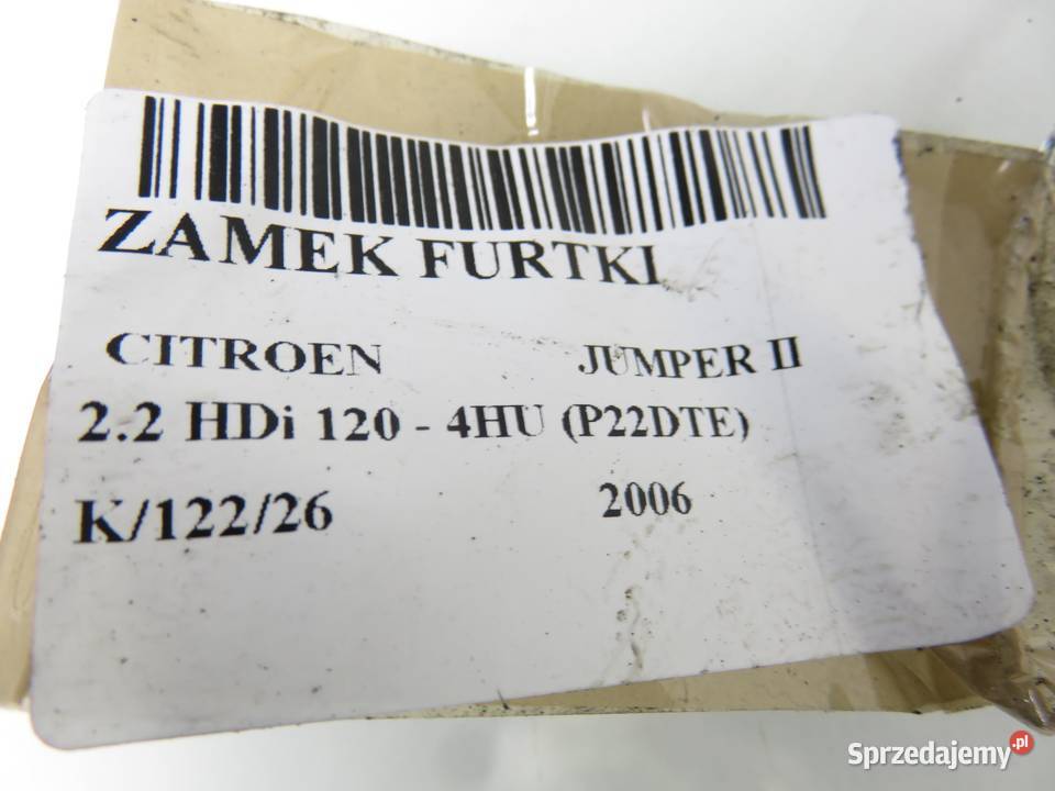 ZAMEK DRZWI TYLNY CITROEN JUMPER II 1345728080 osobowe