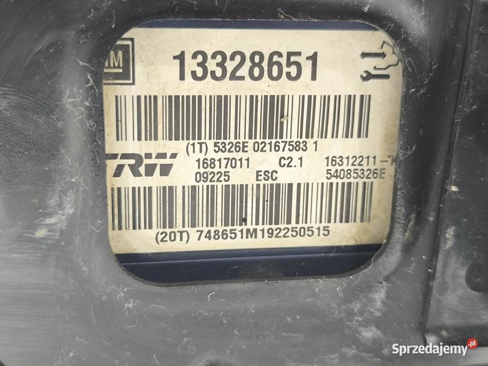 POMPA ABS OPEL INSIGNIA A 20CDTI 13328651