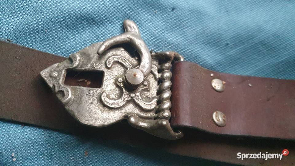 Pasek skórzany ozdobny antyk vintage stroju Warszawa sprzedam