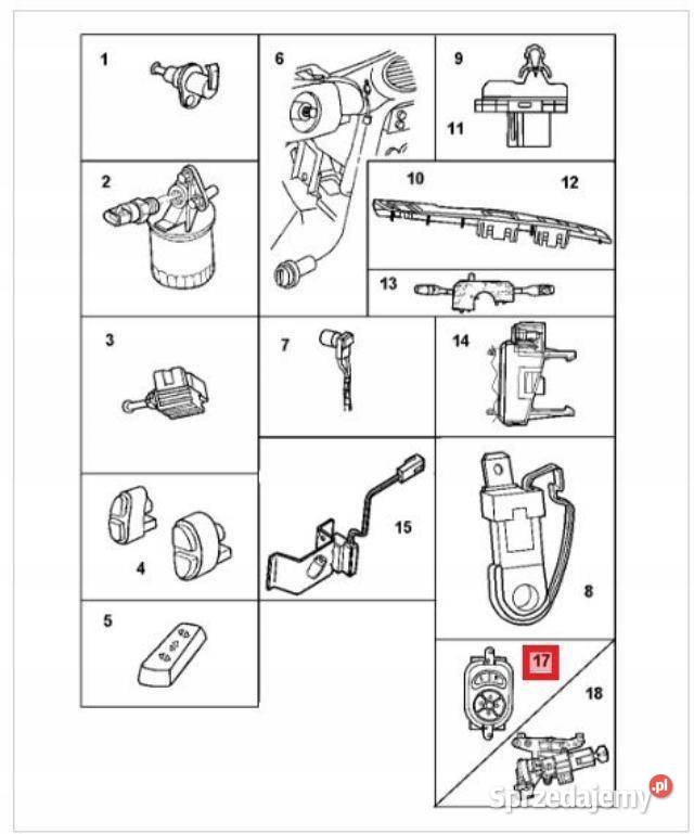PANEL PRZYCISK REGULACJI LUSTEREK CHRYSLER 9700