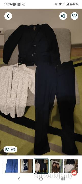 Komplet komunia i nie Garnitur spodnie koszule Rozmiar 140 Ubrania wizytowe i koszule Dla Dziecka łódzkie