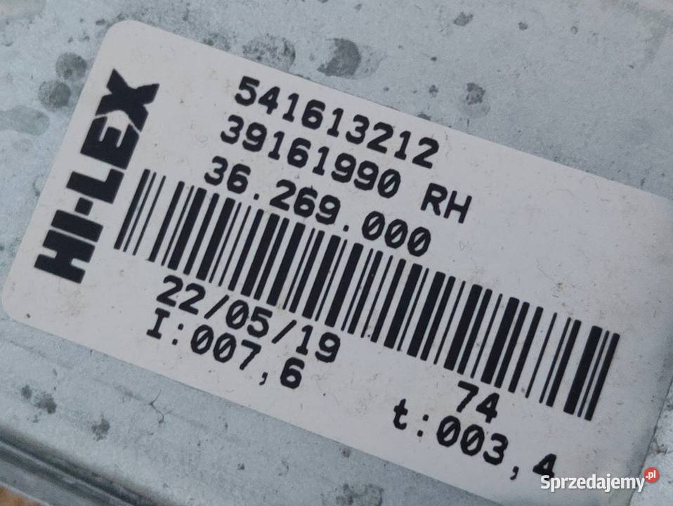 Mechanizm Silniczek Szyby Prawy Przód Opel Corsa Pleszew
