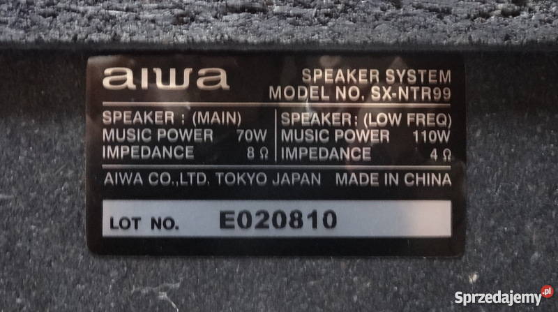WIEŻA AIWA NSXTR99 2 GŁOŚNIKI PILOT Dęblin sprzedam