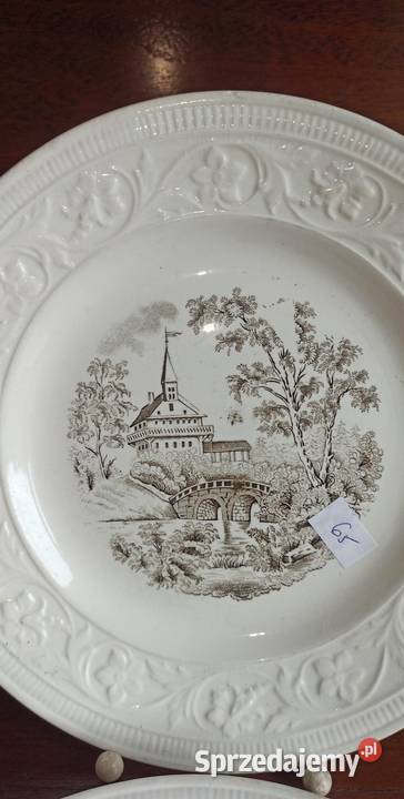 Talerz z reliefem na kołnierzu talerza Syg o Gdańsk sprzedam