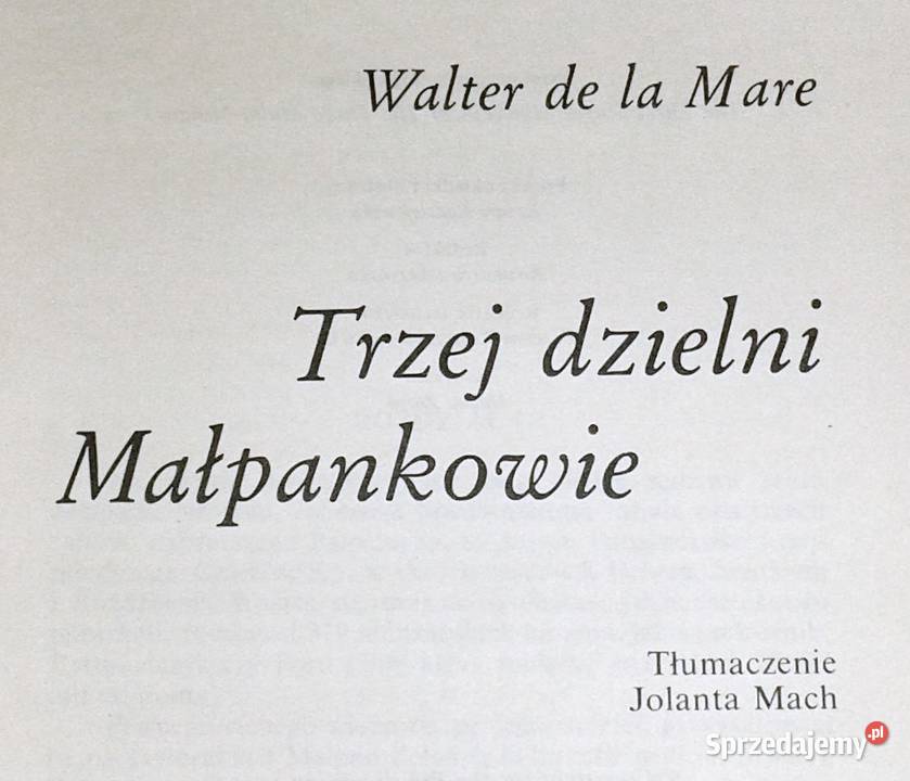 Trzej dzielni Małpankowie Walter de la Mare