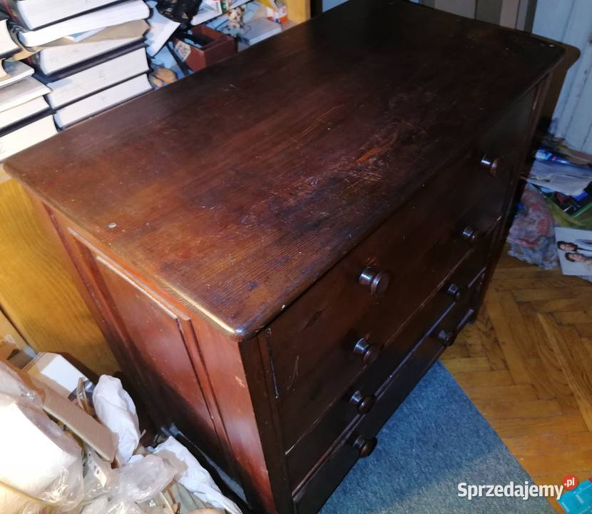 Stara komoda z 4 szufladami z lat 6070 90cm