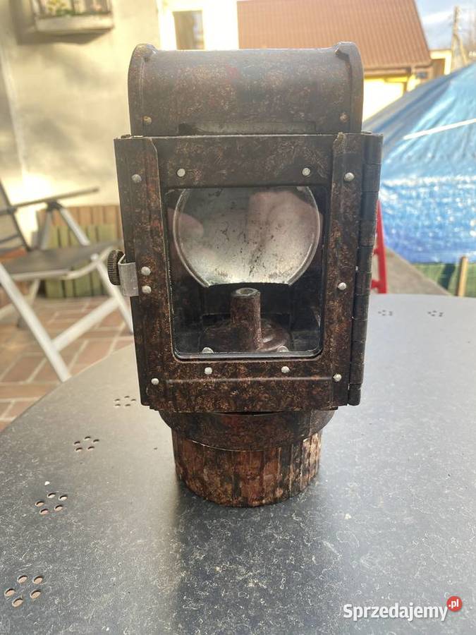Lampa karbidowa niemiecka bakelitowa Zielonka