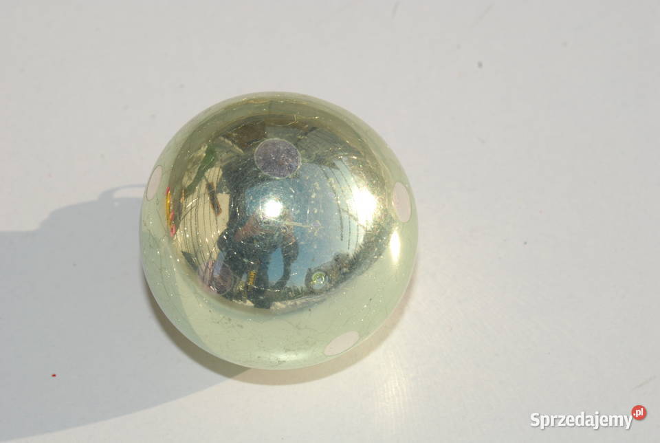 Stara ozdoba choinkowa bombka złota srebrne Cieszyn