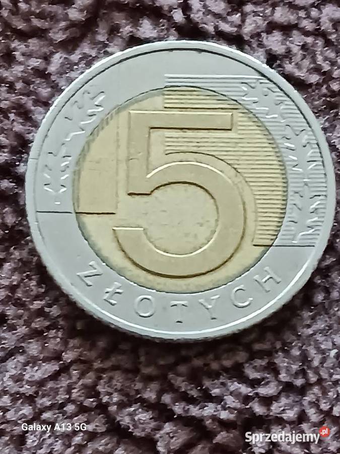 5 Złotych 2016 r Przesunięcie stempla 3