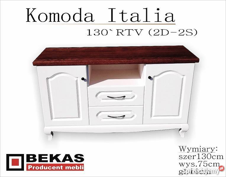 Komoda 130 Italia Lakierowana Biała Bat Rustical sprzedam