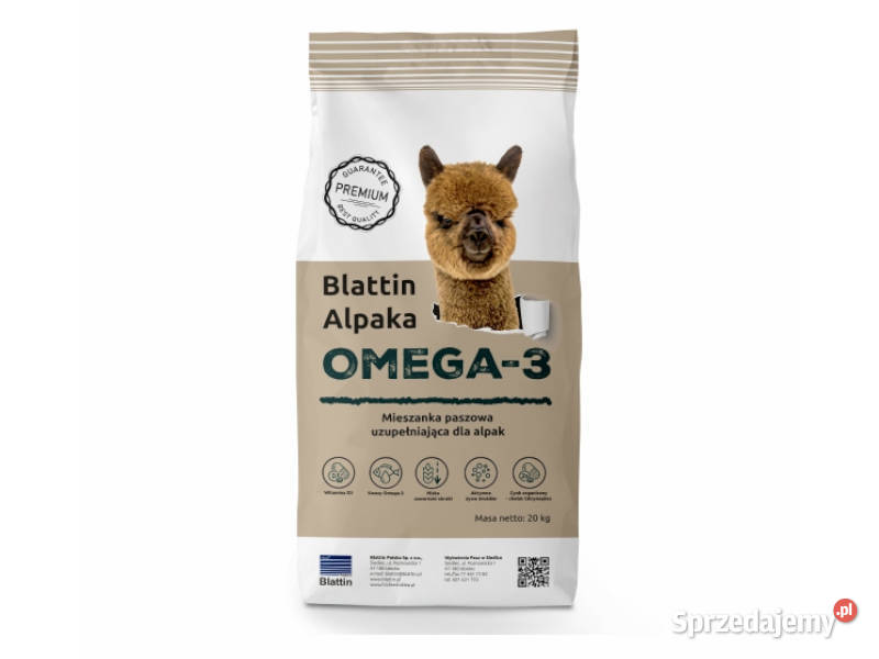 Blattin Alpaka Omega 3 mieszanka paszowa alpak Karmy i pasze Retno