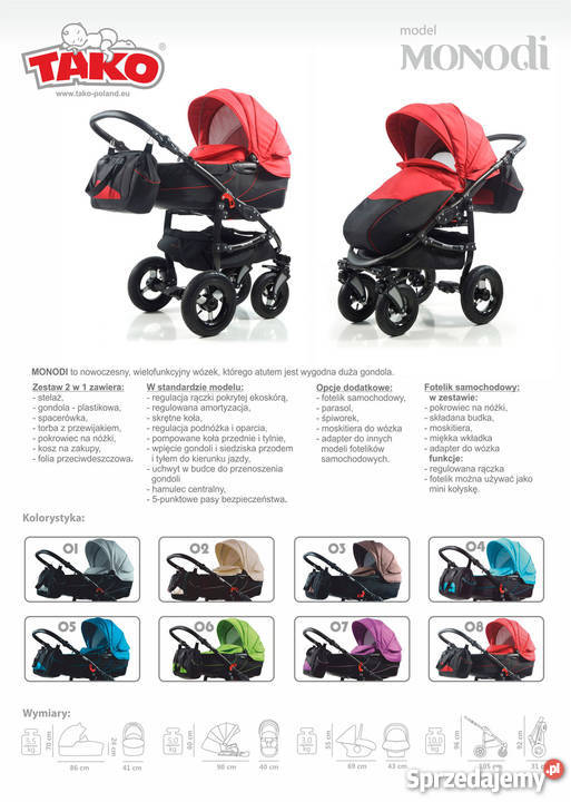 Wózek Monodi Tako 2w1 Strzelce Krajeńskie