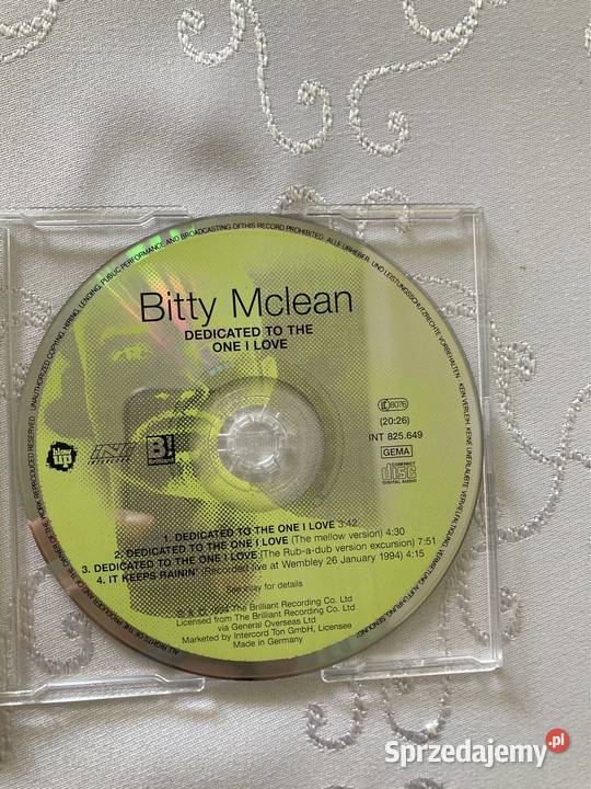 Płyta CD Maxi Bitty Mclean Dedicated To The One Czerwionka-Leszczyny