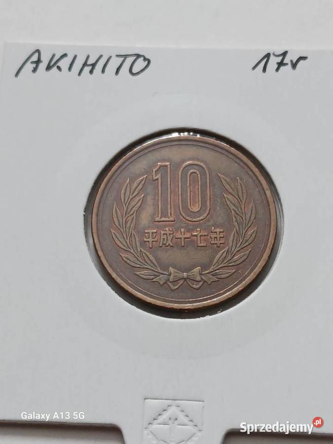 10 Jenów Japonia Akihito 17 panowania Konin