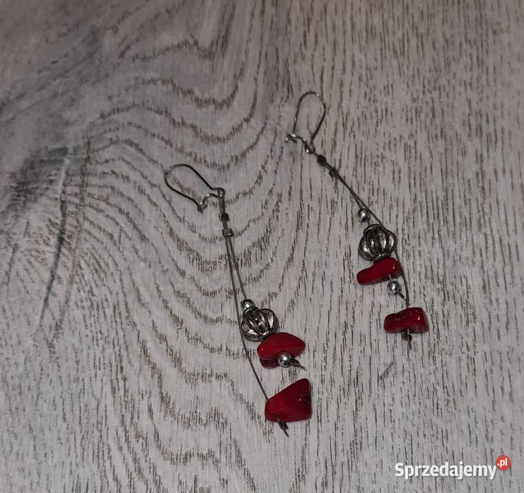 Kolczyki damskie wiszące kamienie Łódź sprzedam