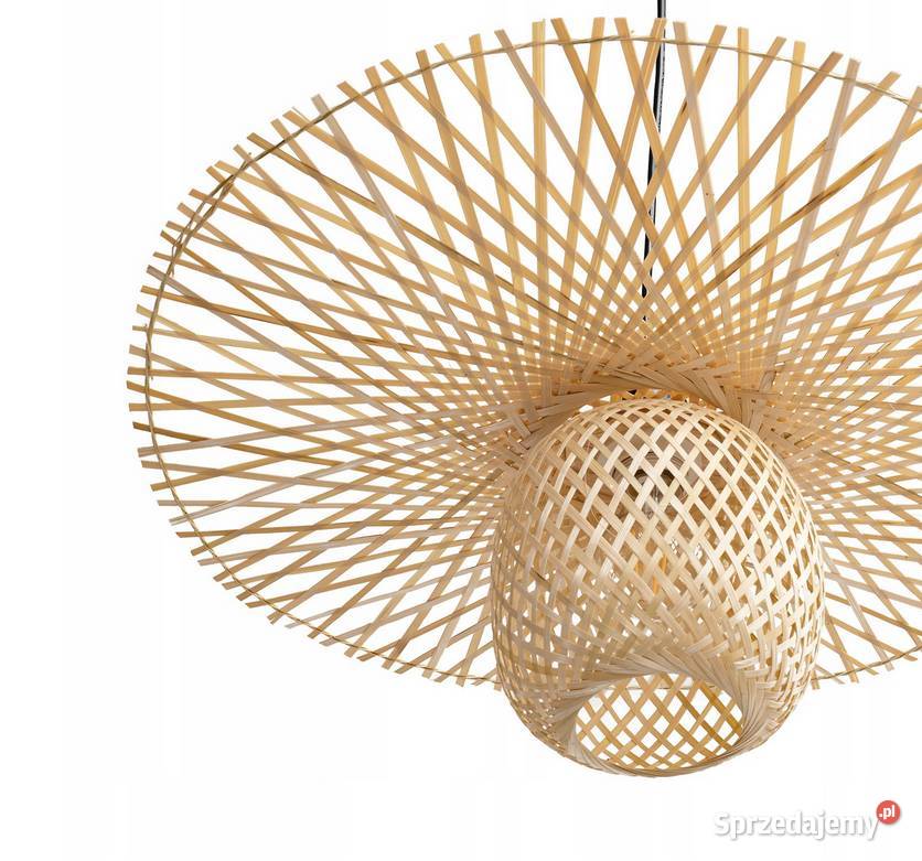 LAMPA WISZĄCA NATURALNA OKRĄGŁA BAMBUSOWA Choroszcz