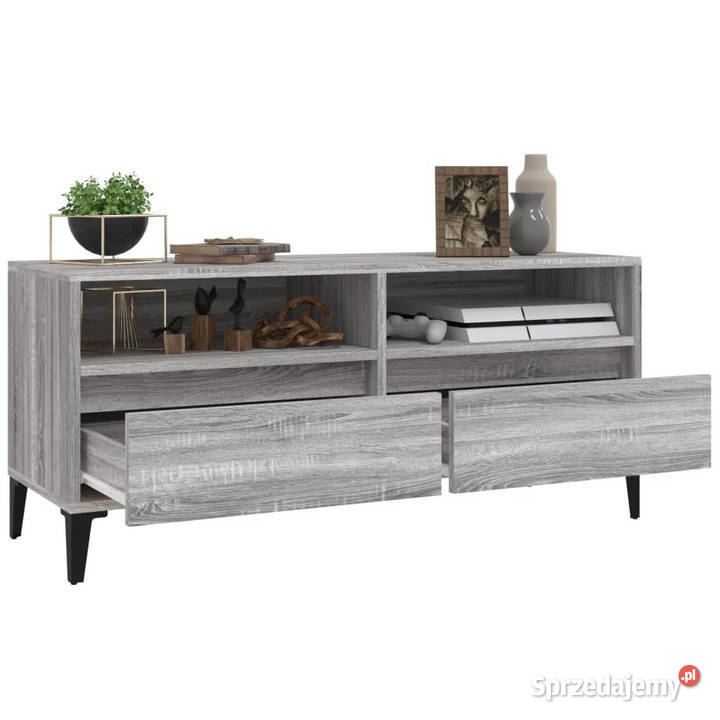 Szafka pod TV szary dąb sonoma 100x345x445