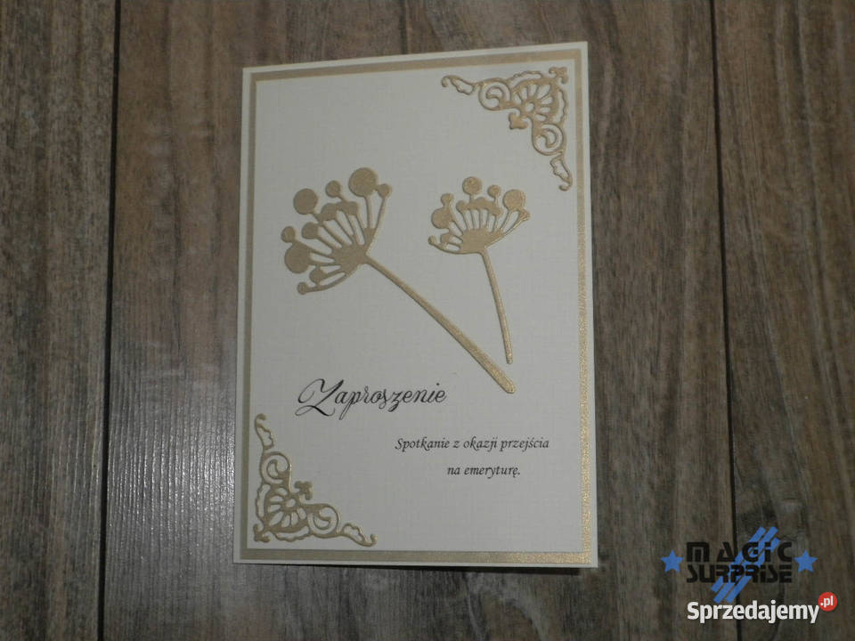 Zaproszenia z tyt odejścia na emeryturę Rękodzieło