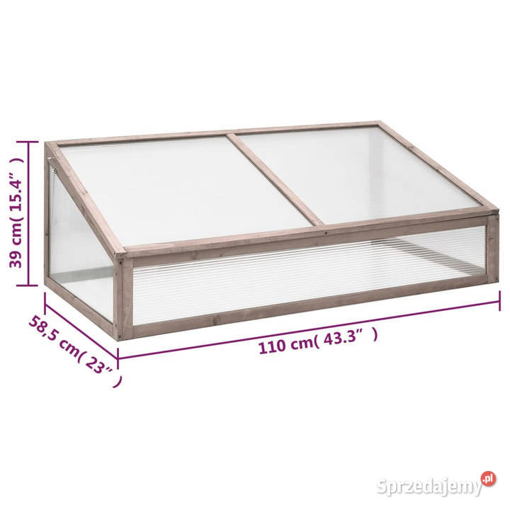 Inspekt szary 110x585x39 drewno jodłowe WM362647 Warszawa