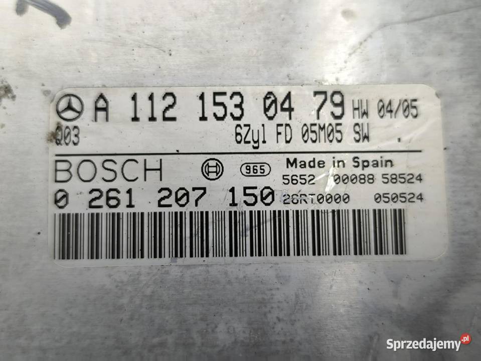 KOMPUTER STEROWNIK SILNIKA MERCEDES CLK W208