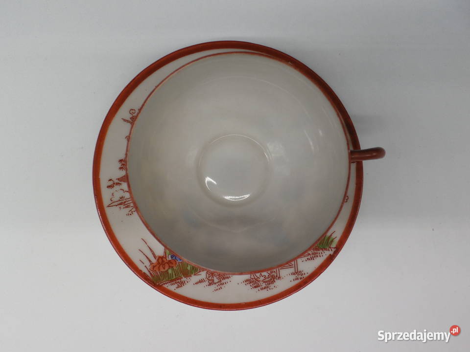Stara Japońska Filiżanka espresso ze spodkiem Porcelana i szkło Raszków sprzedam
