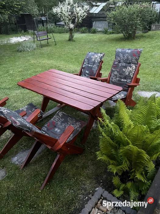 Zestaw ogrodowy 6 osobowy kol mahoń poduchy Siemianowice Śląskie