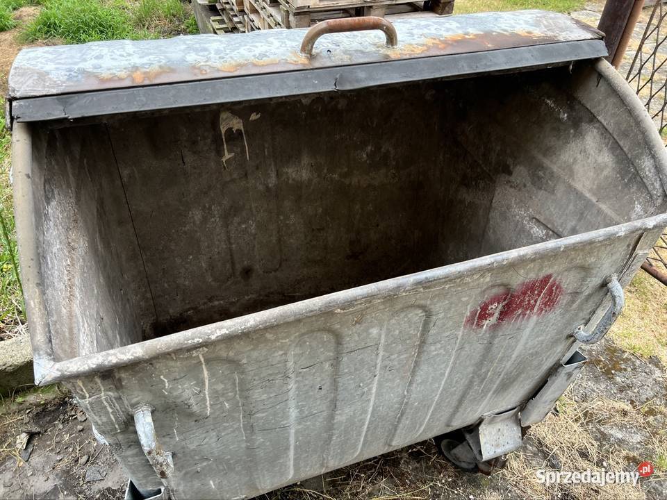 Kosz na śmieci metalowy kubeł 1000l Bieruń sprzedam