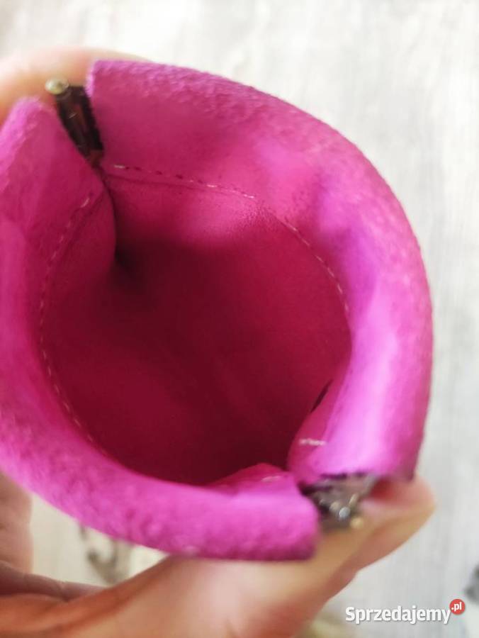 Portfel saszetka różowa rękodzieło Ekwador małopolskie Jawiszowice