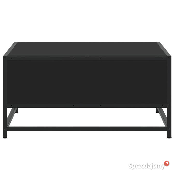 Stolik kawowy czarny 605x605x30 materiał Meble