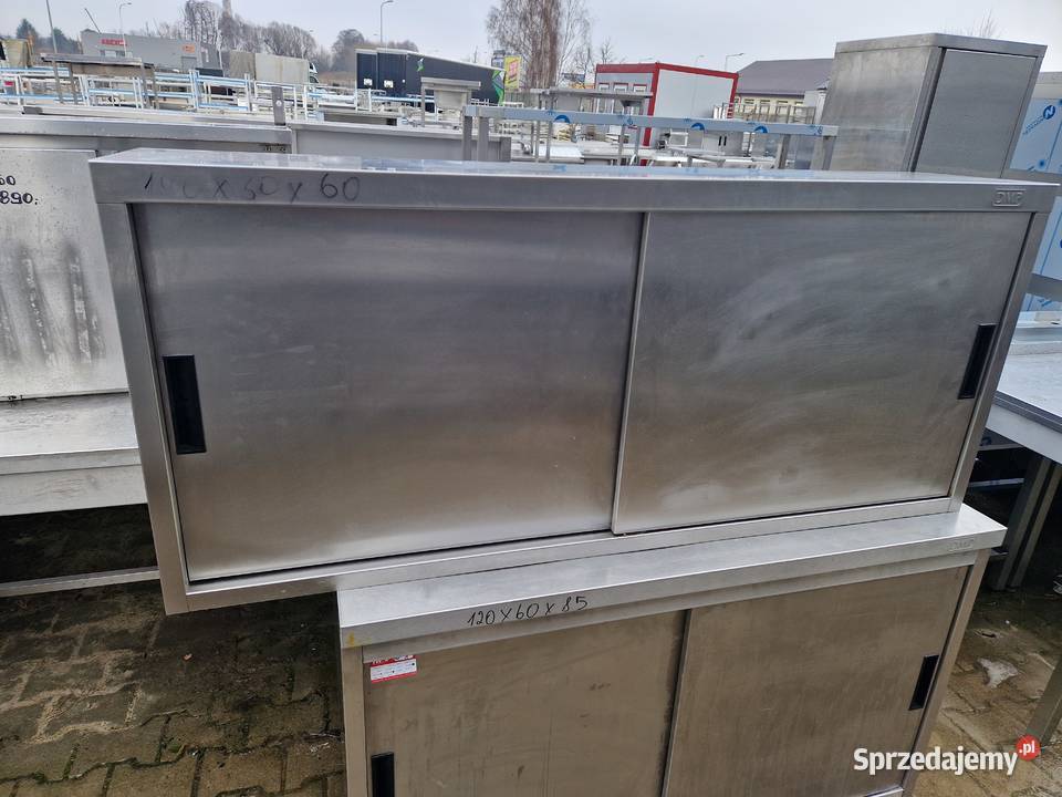 Szafka Wisząca Stal Nierdzewna Drzwi Suwane