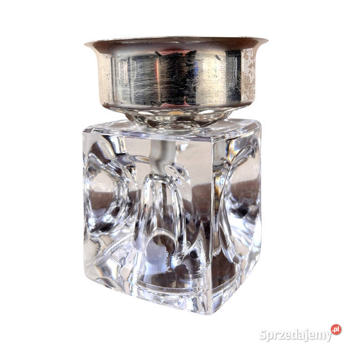 Kryształowy świecznik platerowany Peill Putzler