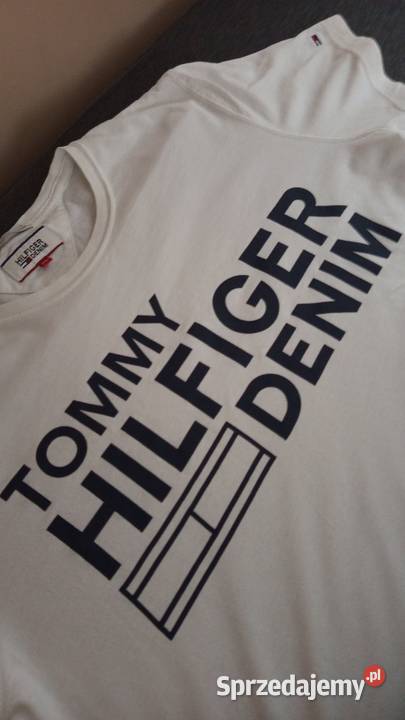 Tommy Hilfiger Denim vintage Tshirt biały logo
