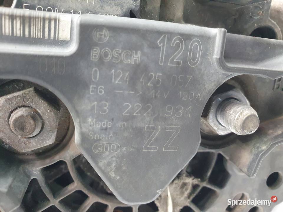ALTERNATOR Opel Corsa D 12 16V Bosch 0124425057 osobowe Układ elektryczny silnika Chełm