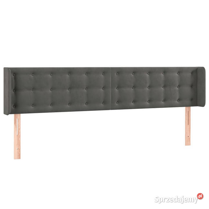 Zagłówek do łóżka z LED ciemnoszary 183x16x7888 mazowieckie Warszawa