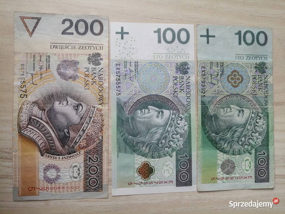 Banknot 100 ZŁOTY RADAR przesunięcie druku 7777 Bytom