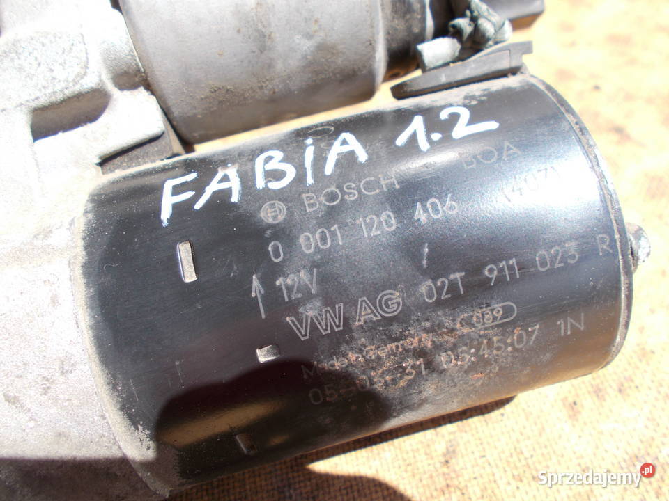 skoda FABIA 12 8v 05r rozrusznik 0001120406